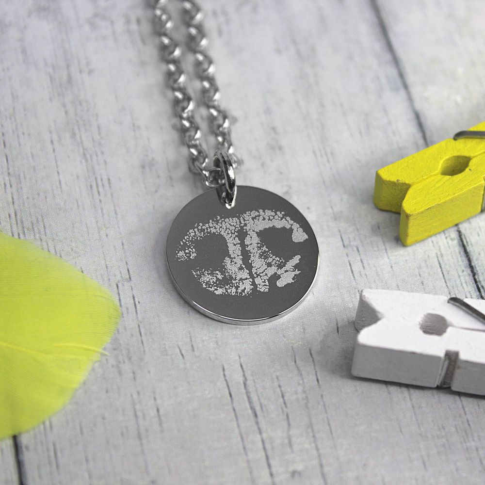 Кулон подвеска с отпечатком носика собаки на заказ