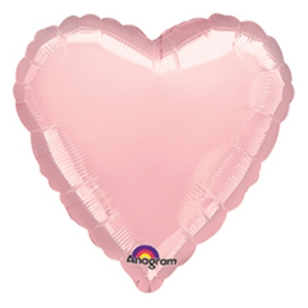 А Б/РИС СЕРДЦЕ 18" Пастель Розовый