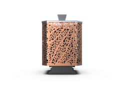 Банная печь Душа- 15 Сетка Леопард Закрытая Каменка стекло 8мм