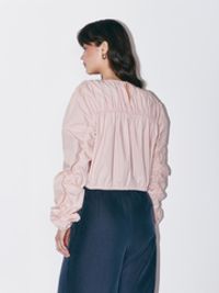 Рубашка с драпировкой "Пепельная роза" женская