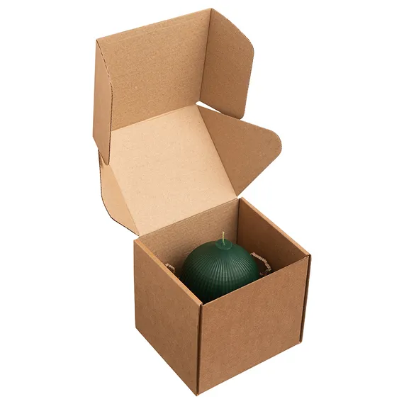 Свеча декоративная темно-зеленого цвета Edge 10,5 см