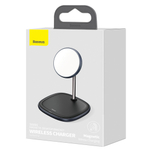 Беспроводная зарядка + Держатель Baseus Swan Magnetic Desktop Bracket Wireless Charger - Black