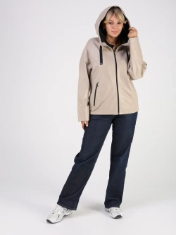 Кожаная куртка демисезонная с капюшоном короткая