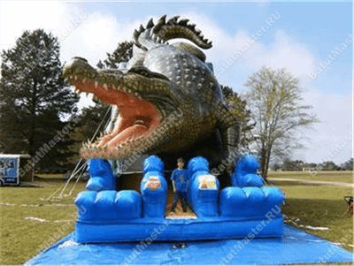 Надувная горка "Крокодил" 12*6*8 м