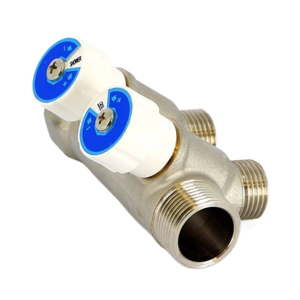 Коллектор UNI-FIT 3/4х1/2 н.р на 2 вых с вентилями