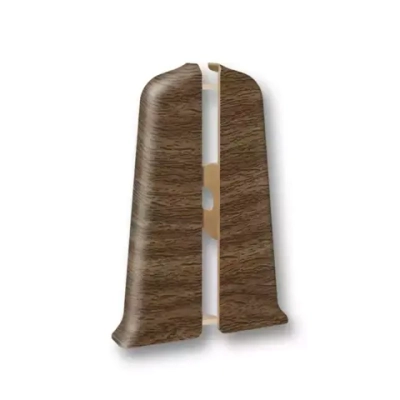 Заглушки Плинтуса Deconica Д55, орех 291, (1 пара)