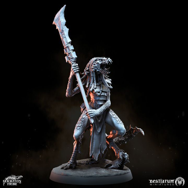 Ящер гладиатор 3 Sekhaton Gladiators 32мм миниатюра