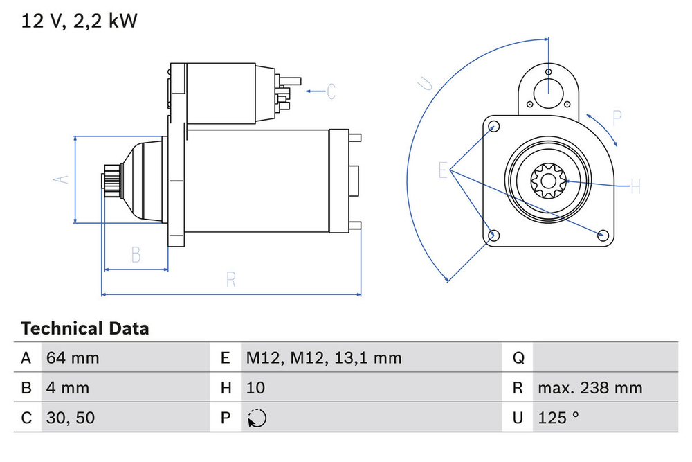 BOSCH - 0986022770-BOC - Starter