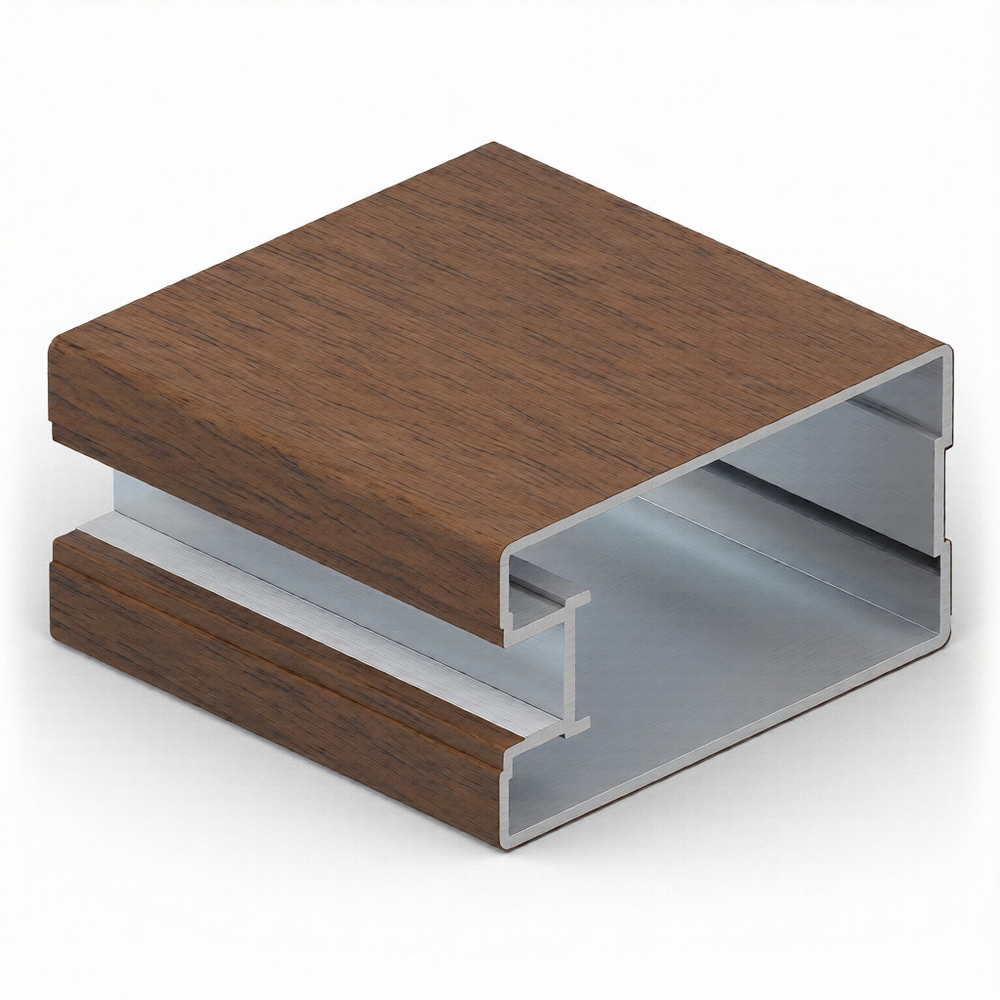 Вертикальный профиль П (5,40 м) Орех ПВХ