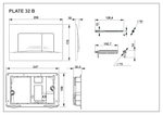 Панель смыва Roca Active 32B хром матовая 8901130B2