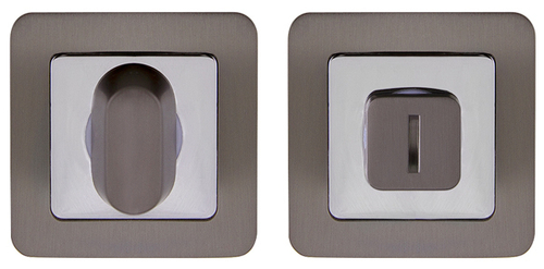 Завертка квадрат Пунто BK6 QR GR/CP-23, цвет графит/хром к ручкам Pluton QR GR/CP-23, Nova QR GR/CP-23, ORION QR GR/CP-23 (гарантия - 6 месяцев)