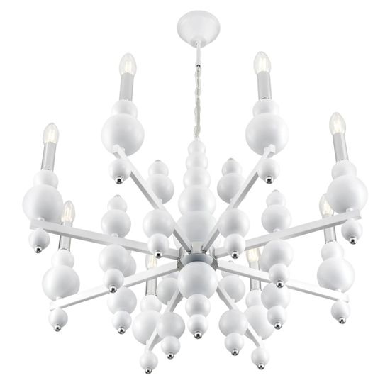 8260/8 MODERNI LN26 126 белый/хром, металл Люстра E14 8*40W 220V NANA