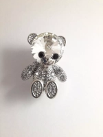 Брошь мишка серебро