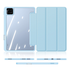 Чехол книжка синего цвета от Dux Ducis для Xiaomi Pad 7 и 7 Pro, серия Toby Series Case, с функцией пробуждения и сна
