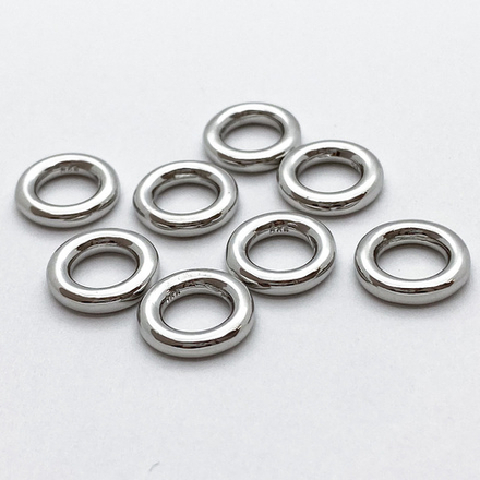 Коннектор Круг, родиевое покрытие, диаметр 12 мм, толщина 2,5 мм, цена за 1 шт