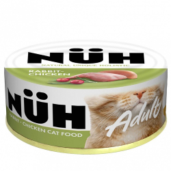 NUH для взрослых кошек с Кроликом и цыплёнком, банка 100 г