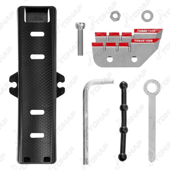 Комплект под шуруповерт, мотобур (шнек MOTOSHTORM 150(R)+адаптер АШ-02+молоточек) T-SMS150R-ASH02