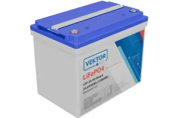 Литиевый аккумулятор VEKTOR BATTERY LFP 25,6-50 Smart BMS 50A (Bluetooth 4.0)