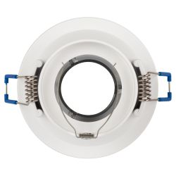 Светильник встраиваемый декоративный ЭРА KL103 WH/GD под лампу MR16 GU5.3 белый/золото | Декоративные встраиваемые светильники