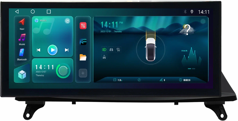 Магнитола для BMW X5 (E70), X6 (E71) 2006-2009 CСC - Kuberg монитор 12.3" в стиле LEXUS на Android 12, TS10, CarPlay, 4G SIM-слот