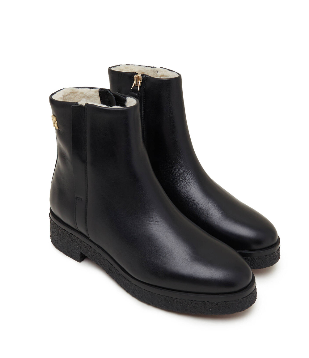 Кожаные ботильоны crepe look Tommy Hilfiger - черный(FW0FW07437)