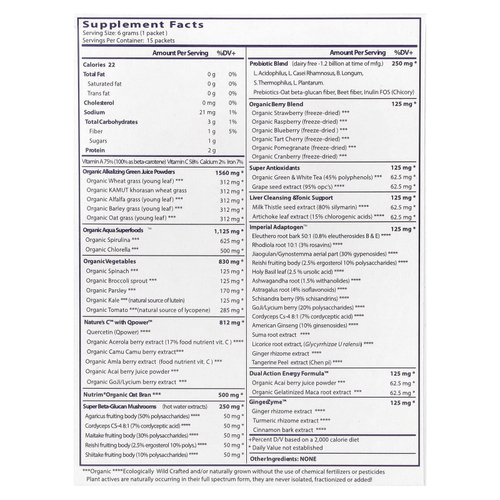 Paradise Herbs, ORAC Energy® Greens, 15 пакетиков по 6 г (0,2 унции)