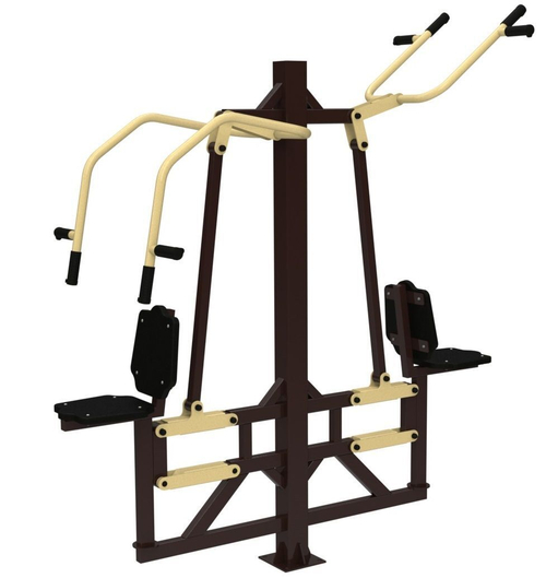 Уличный тренажер №17, "Жим от груди и вертикальная тяга", 2030*940*1810 мм.