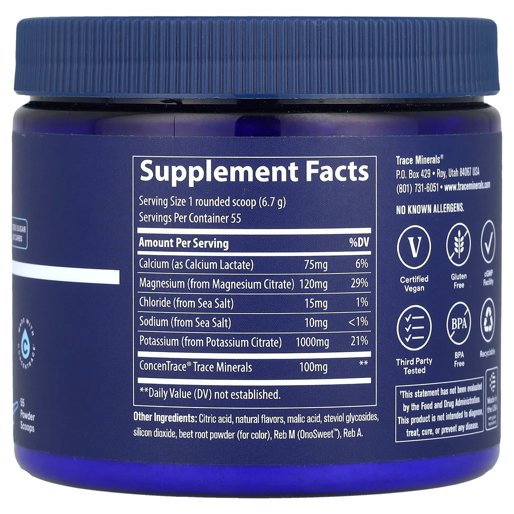 Trace, Keto Electrolyte Powder, клубничный лимонад, 369 г (13 унций)