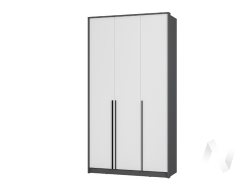 Шкаф 3-х створчатый ШК-10 Спальня Шарм (графит/белый)