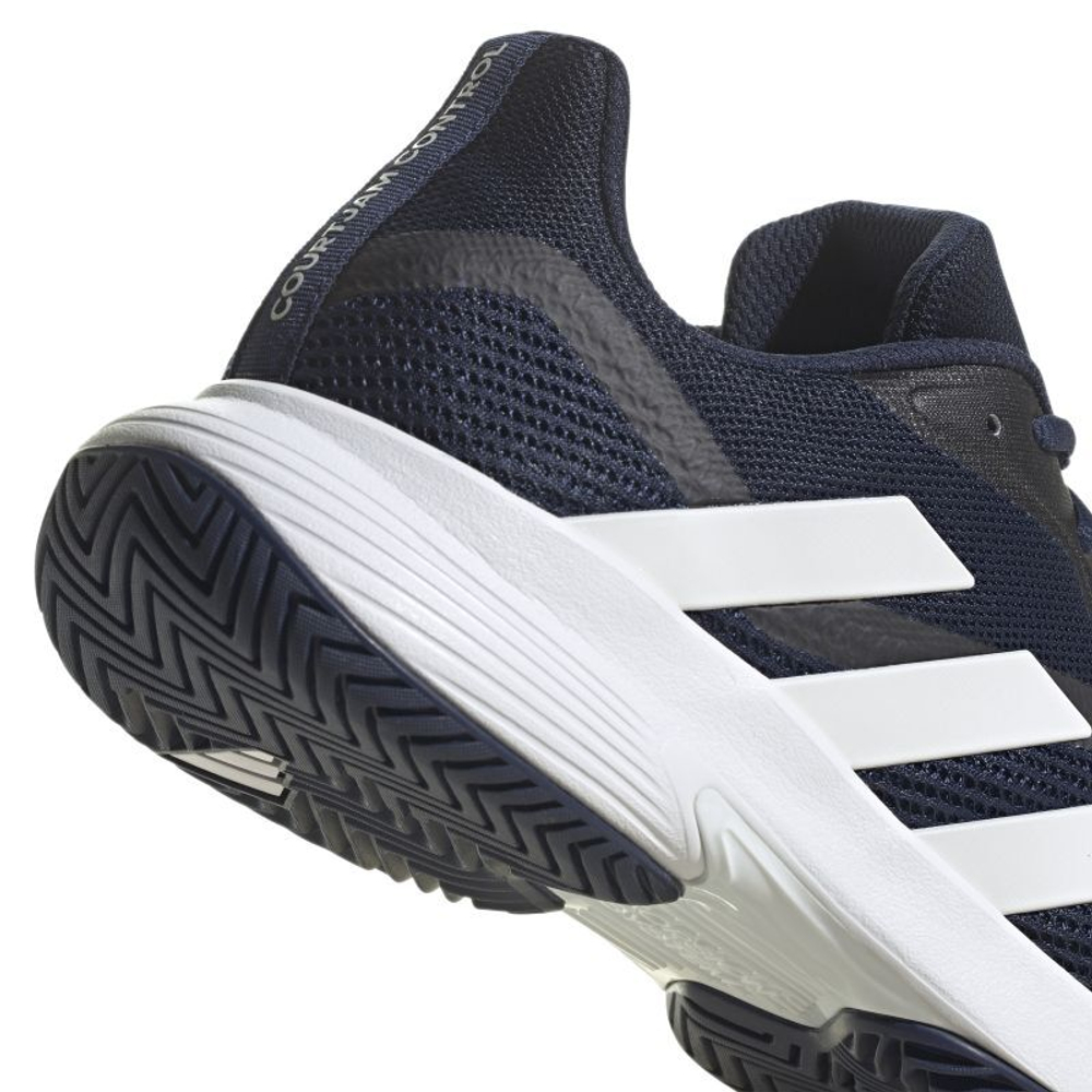 Navy blue and white adidas discount