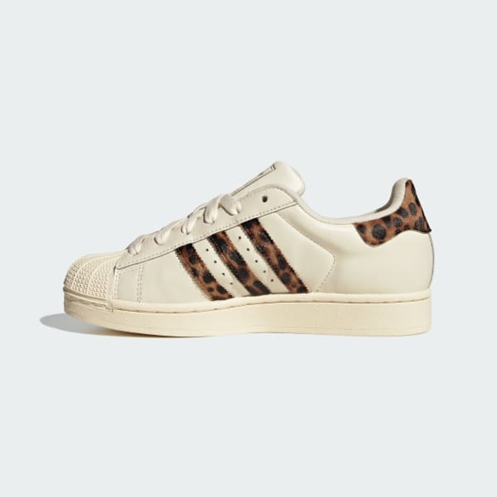 ADIDAS Кроссовки Superstar II с анималистическим принтом, кремовый/коричневый