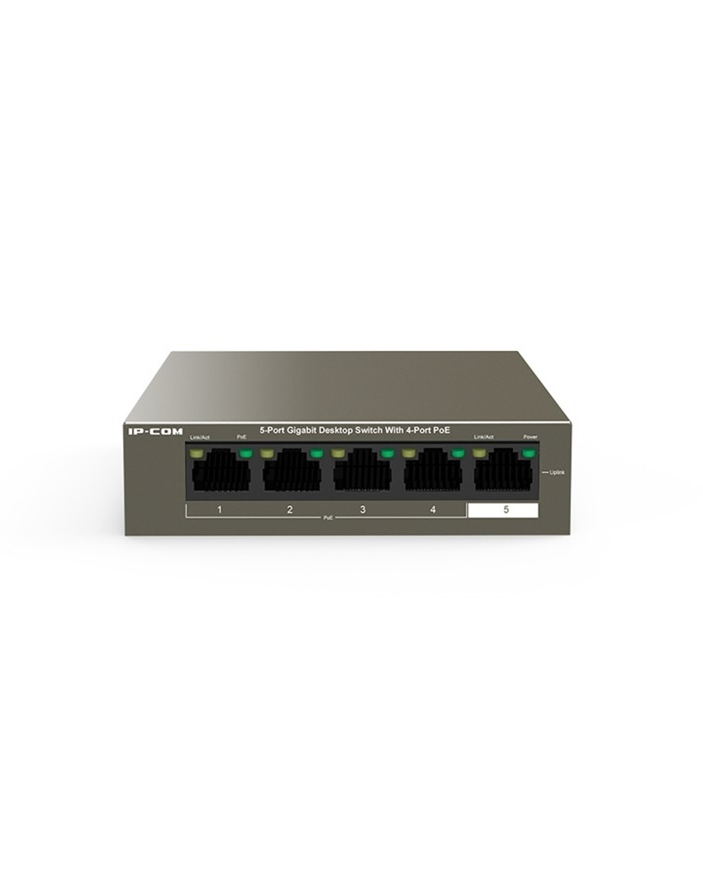 IP-COM G1105P-4-63W Коммутатор PoE неуправляемый 5-Ports 10/100/1000 Base-T / 4-Ports PoE (PoE бюджет 58W)