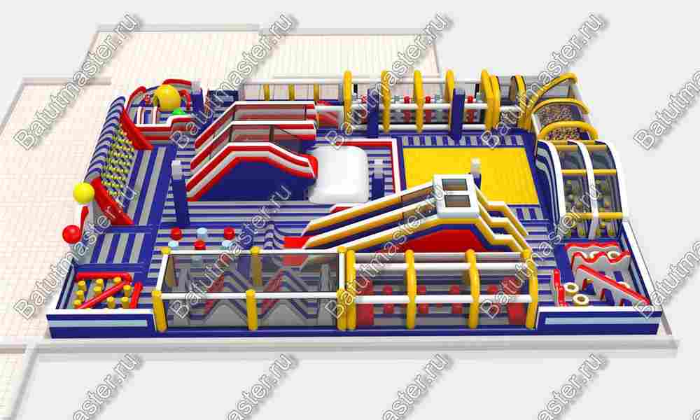 Надувной комплекс "Просторы для забав" 32,5*21,6*5 м