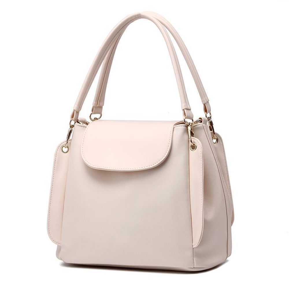 Средняя стильная летняя женская повседневная сумочка белого цвета из экокожи Dublecity 4388 White