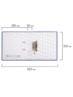 Папка-регистратор, покрытие пластик, 50 мм, ПРОЧНАЯ, с уголком, BRAUBERG, синяя