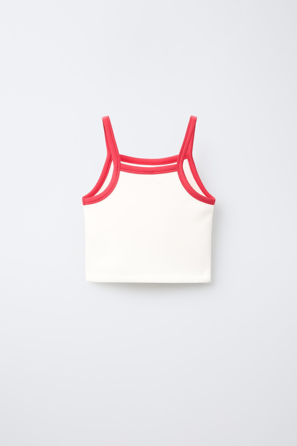 ZARA ТОП ИЗ МОДАЛА С НАДПИСЬЮ, БЕЛЫЙ