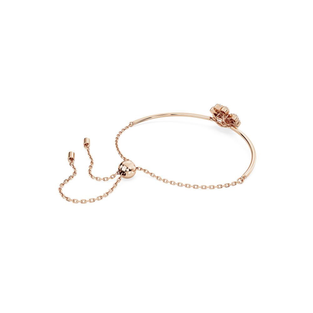 IDYLLIA:BRACELET CZ CLOVER SILK/ROS M