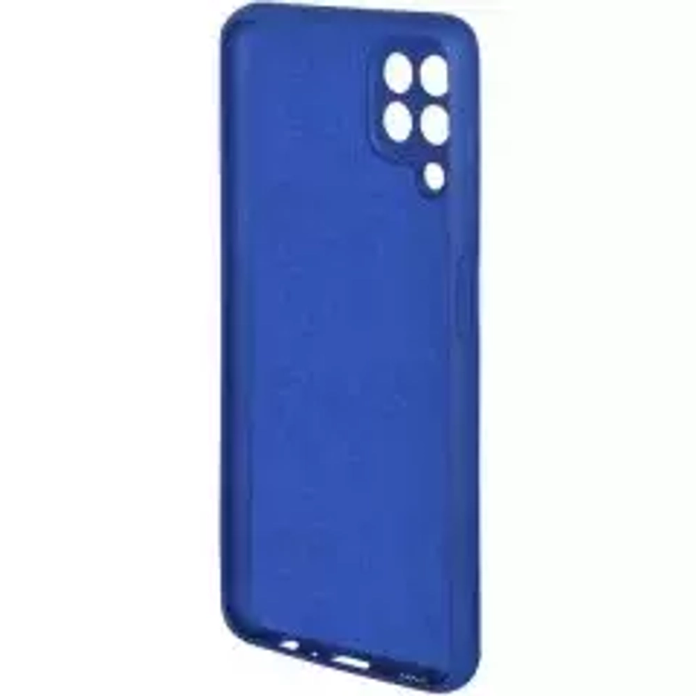 Силиконовый чехол с микрофиброй для Samsung Galaxy М32 blue DF