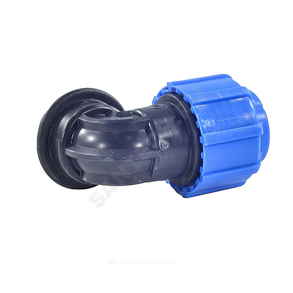 Отвод компрессионный ПЭ Дн 25х1/2"х90гр ВР Ру16 ТПК-АКВА 50022512