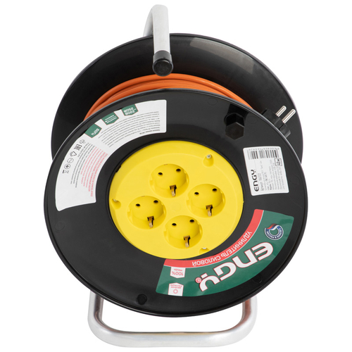 Удлинитель на катушке Engy "Гранд" 40м/4роз с/з (ПВС 3х0.75)