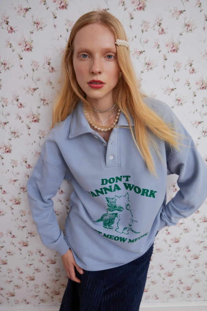 Толстовка, голубой