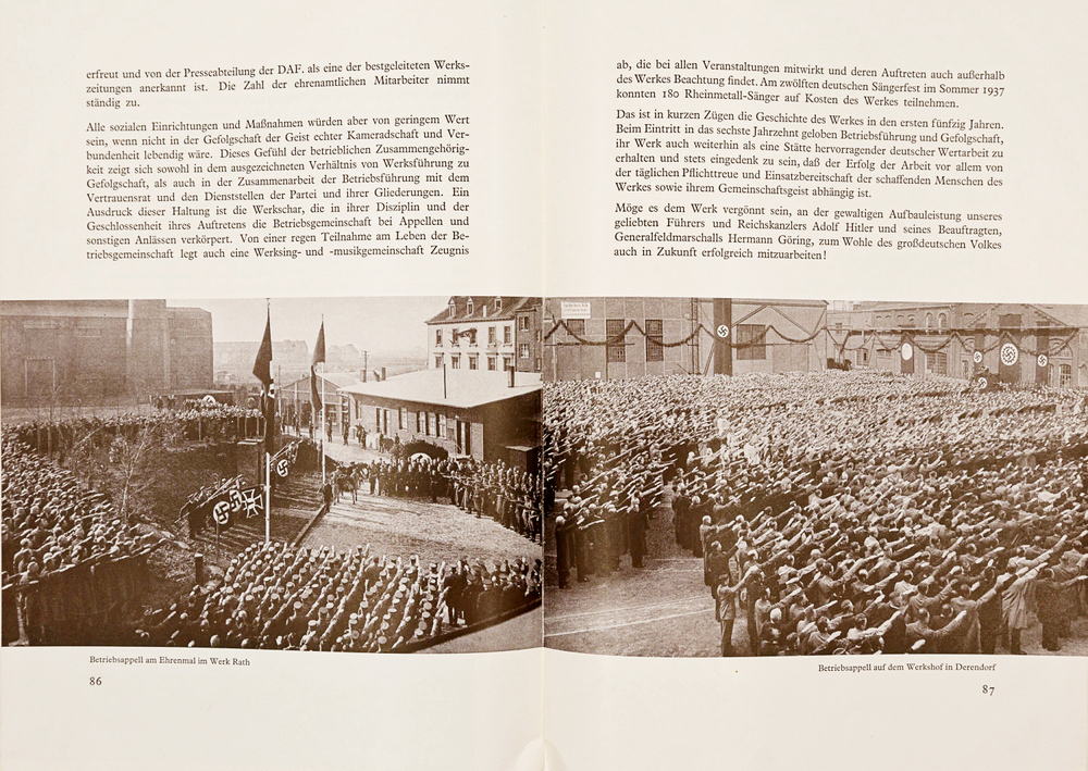 50 JAHRE RHEINMETALL DUSSELDORF 1889-1939г.- Юбилейный альбом к 50-ти л. Дюссельдорского концерна.