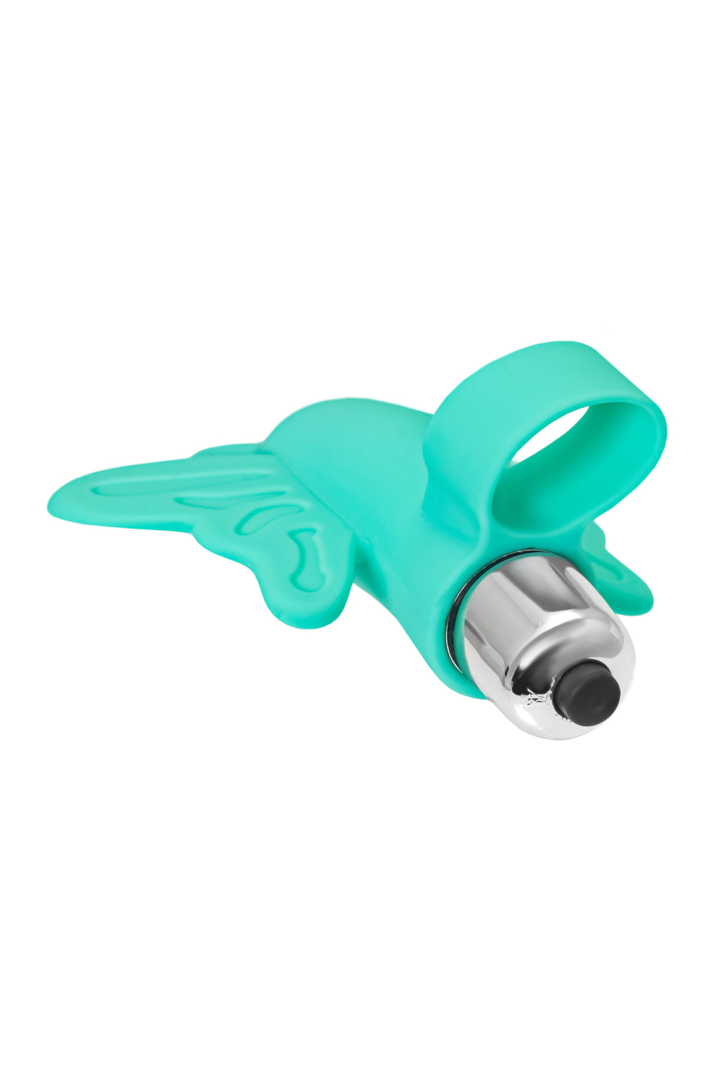 Вибронасадка-бабочка на палец Eromantica мятная 10 см