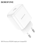 Сетевой адаптер питания BOROFONE BN3 PD 20W (белый)