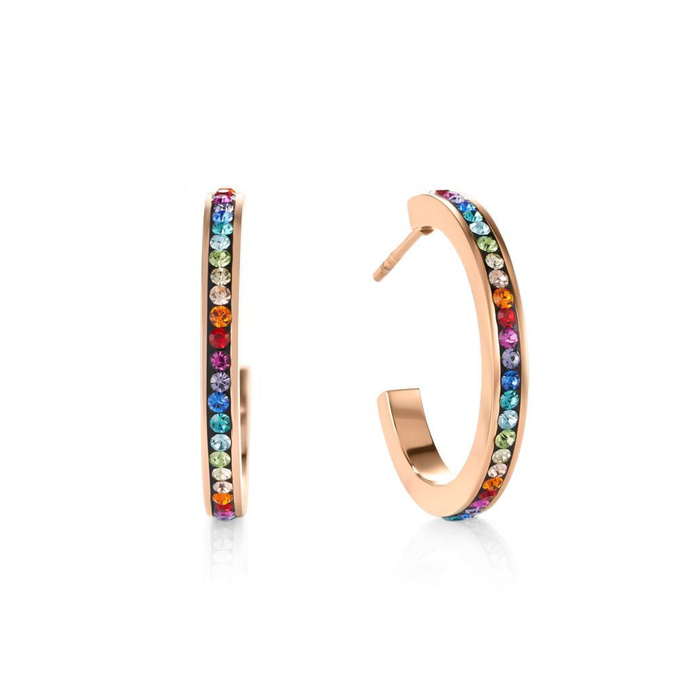 Серьги Coeur de Lion Multicolor-Rosegold 0139/21-1577 цвет мультиколор