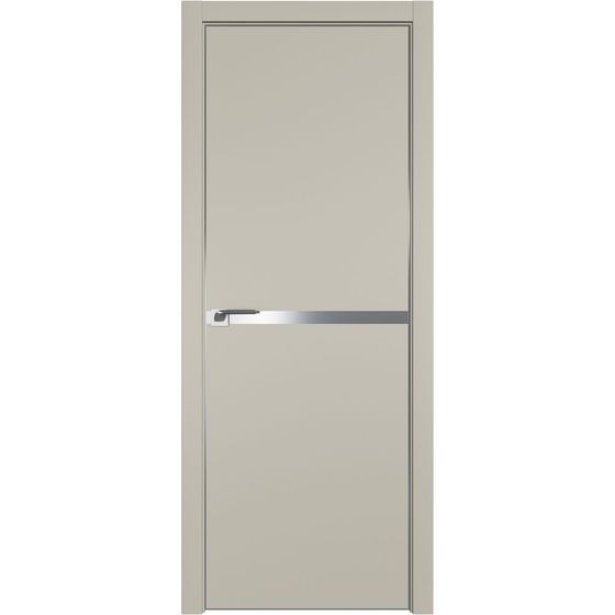 Межкомнатная дверь unilack Profil Doors 11E шеллгрей с алюминиевым молдингом