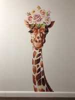 Наклейка ЖИРАФ девочка