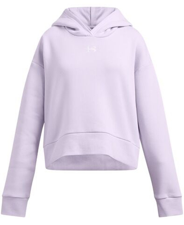 Кофта для девочки теннисная  Under Armour Girls UA Rival Fleece Crop Hoodie - Фиолетовый