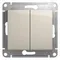 Выключатель 2-кл. СП Glossa 10А IP20 (сх. 5) 10AX механизм молочн. SE GSL000951