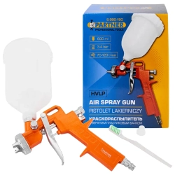 Краскораспылитель с верхним пластиковым бачком (600мл, 1.5мм, 2 bar, 85-113 л/мин, присоед. резьба 1/4'') Partner S-990-15G